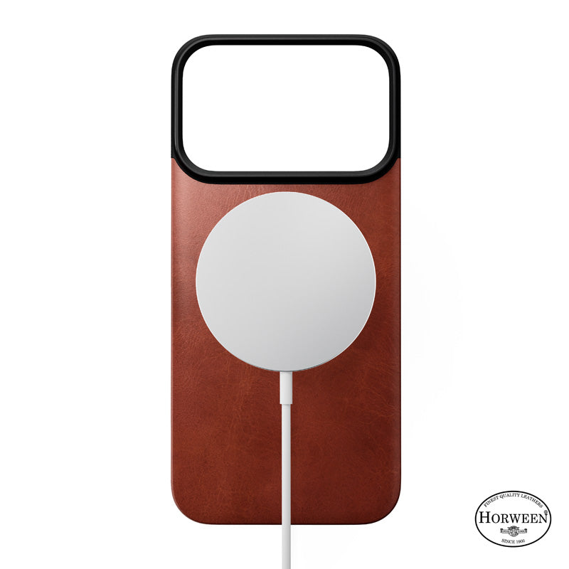 Coque arrière magnétique cuir Horween iPhone 18 Pro Olde Dublin