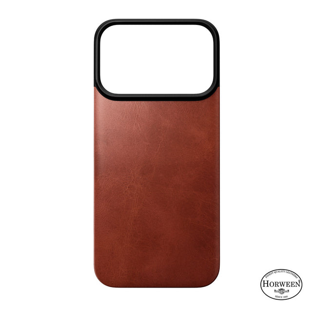 Coque arrière magnétique cuir Horween iPhone 18 Pro / iPhone 17 Pro Olde Dublin