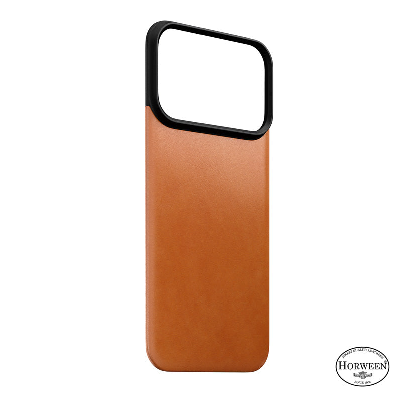 Coque arrière magnétique cuir Horween iPhone 18 Pro Saddle
