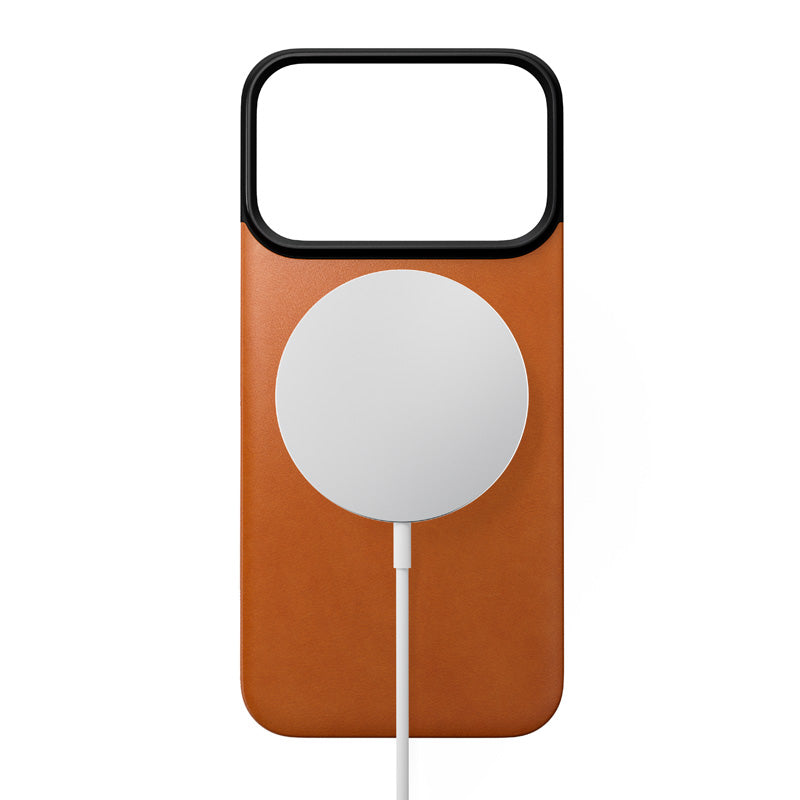 Coque arrière magnétique cuir Horween iPhone 18 Pro Saddle
