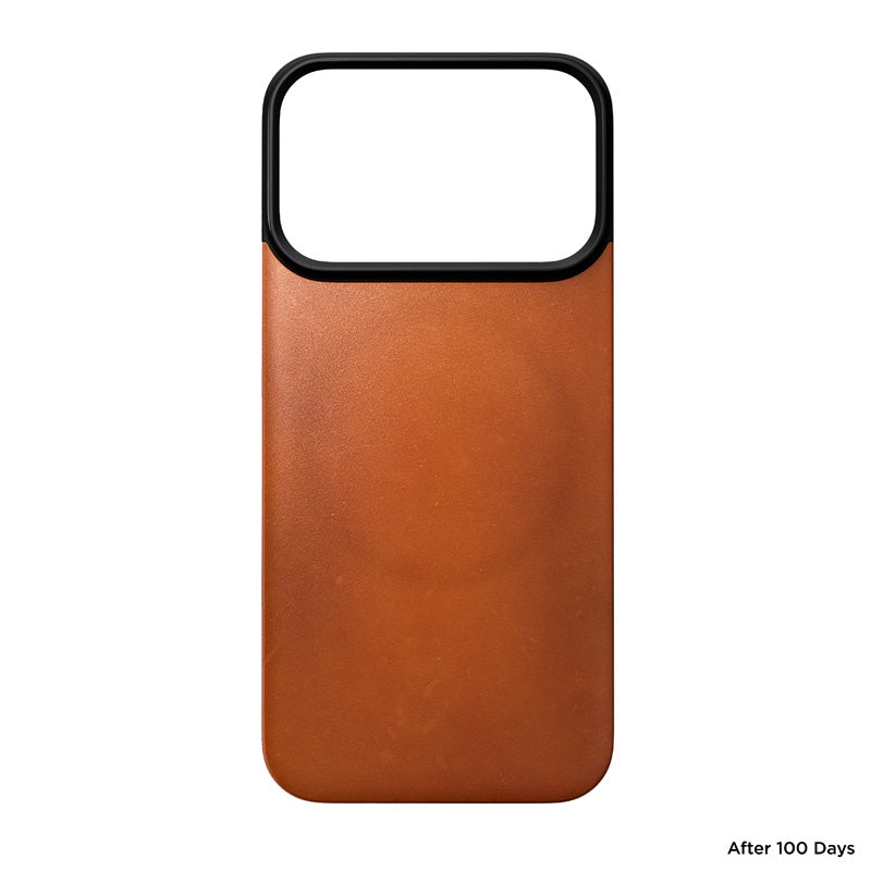 Coque arrière magnétique cuir Horween iPhone 18 Pro Saddle