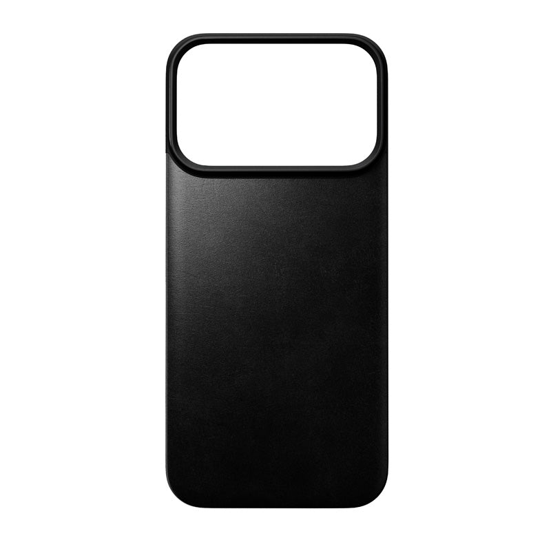 Coque arrière magnétique cuir Horween iPhone 18 Pro Noir