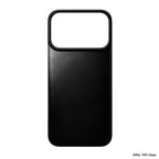 Coque arrière magnétique cuir Horween iPhone 18 Pro Noir