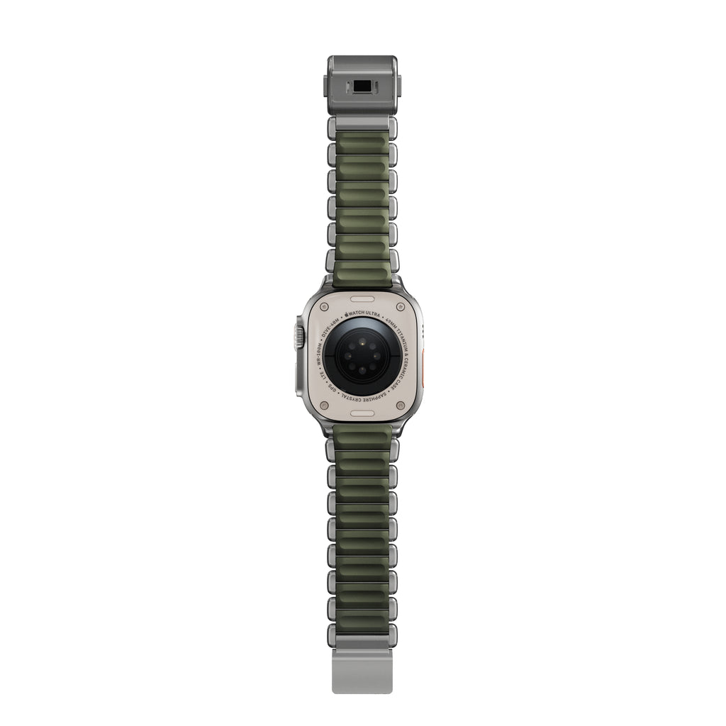 Bracelet Stratos 49mn Natural Titanium/Forest Green FKM