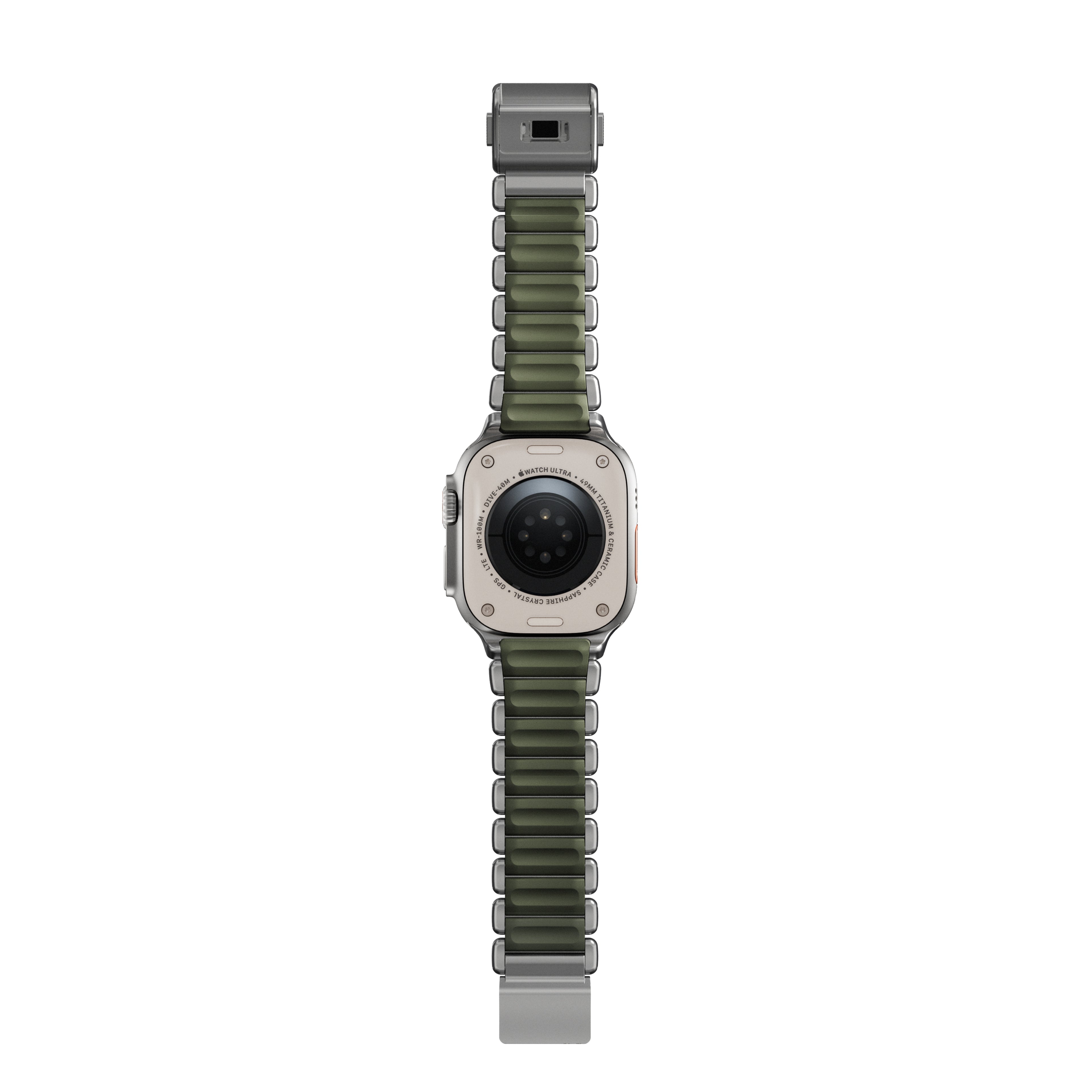 Bracelet Stratos 49mn Natural Titanium/Forest Green FKM