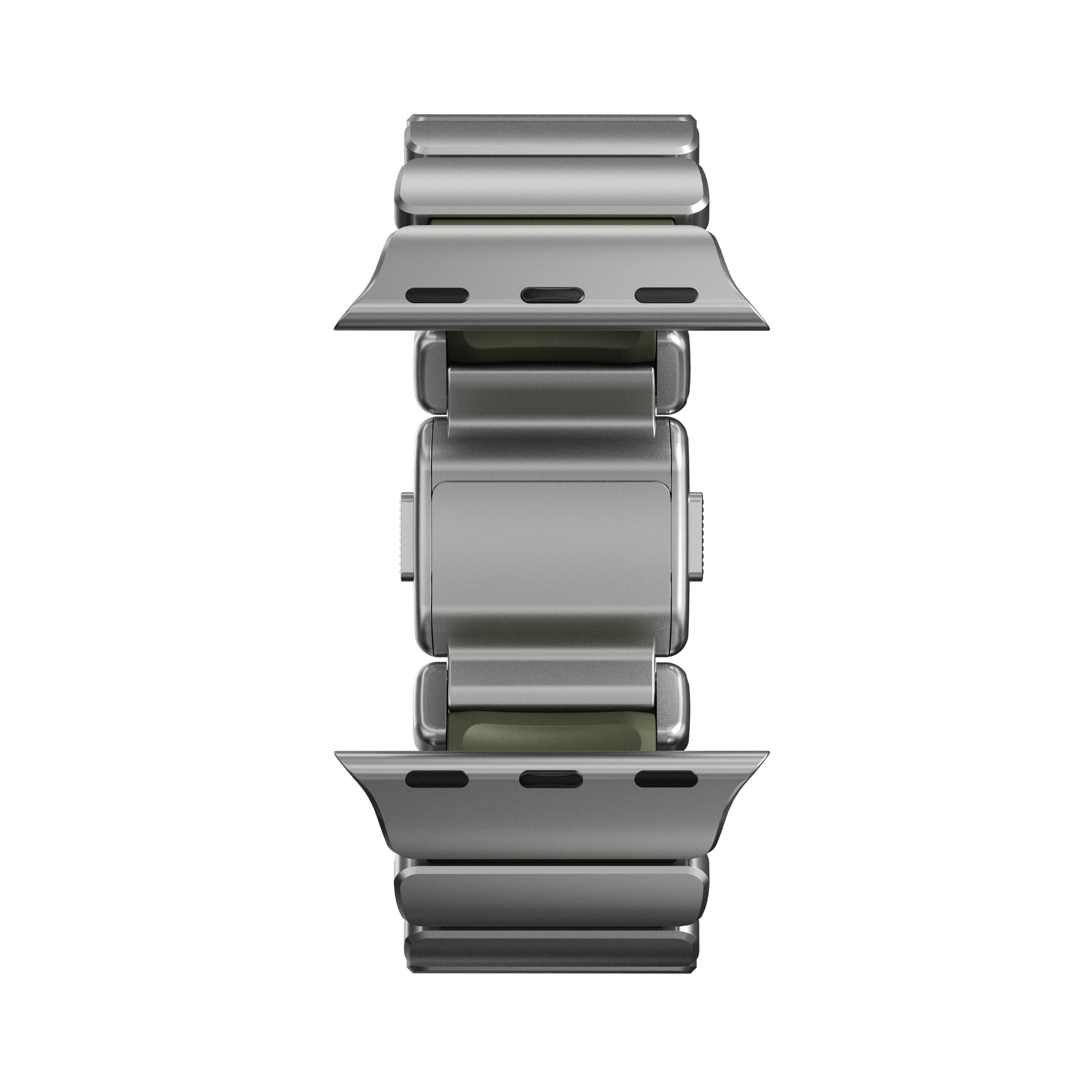 Bracelet Stratos 49mn Natural Titanium/Forest Green FKM