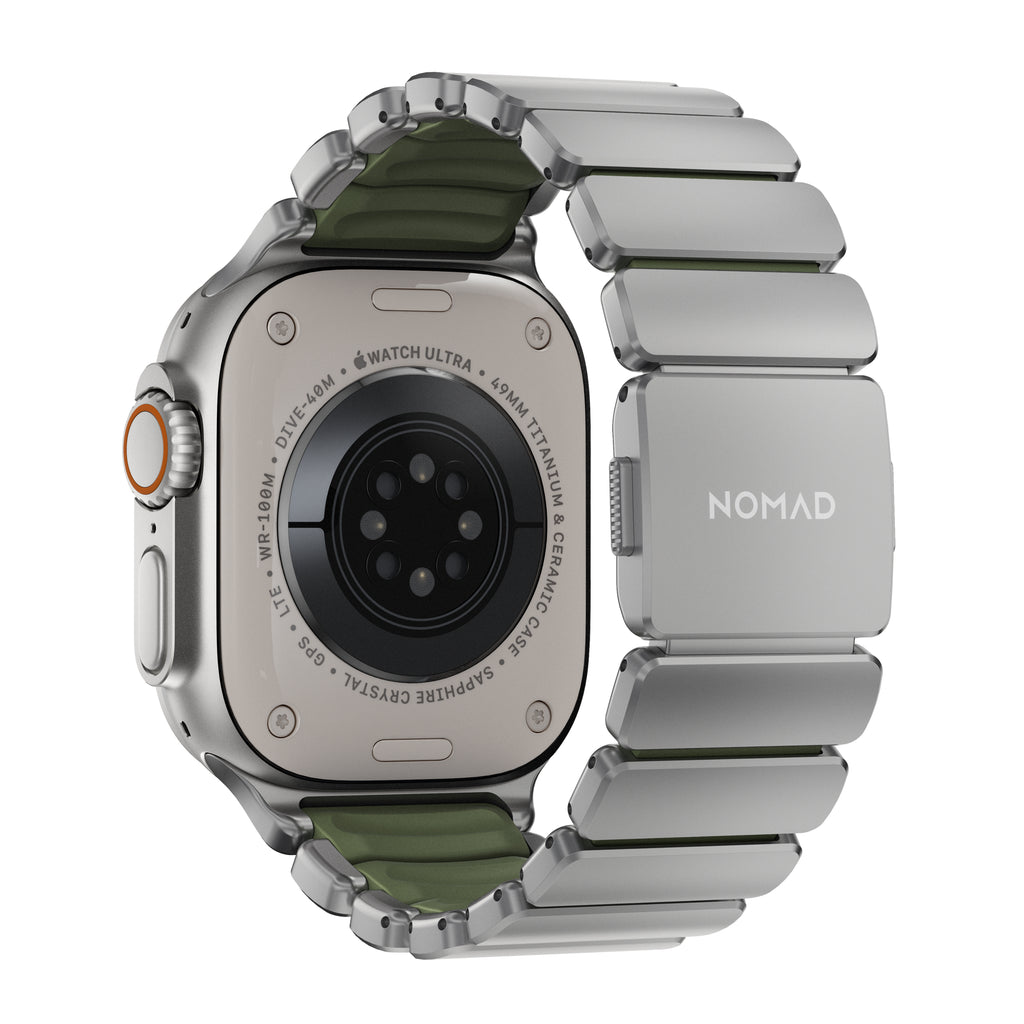 Bracelet Stratos 49mn Natural Titanium/Forest Green FKM