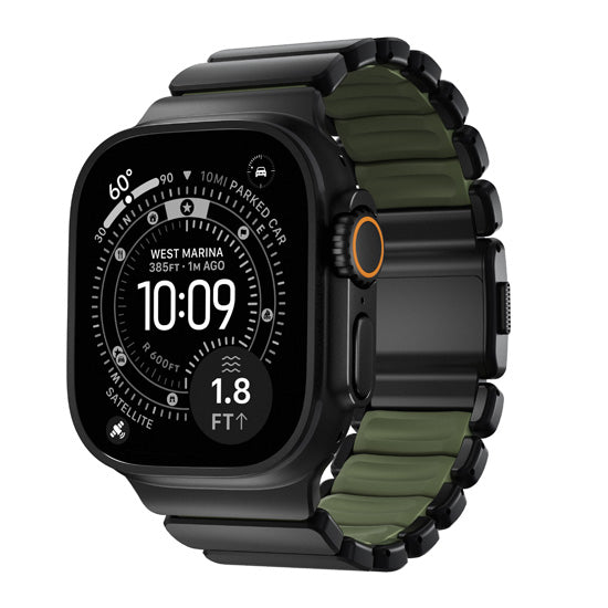 Bracelet Stratos 49mn Black Titanium/Forest Green FKM