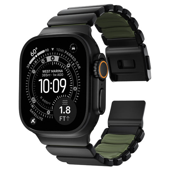 Bracelet Stratos 49mn Black Titanium/Forest Green FKM