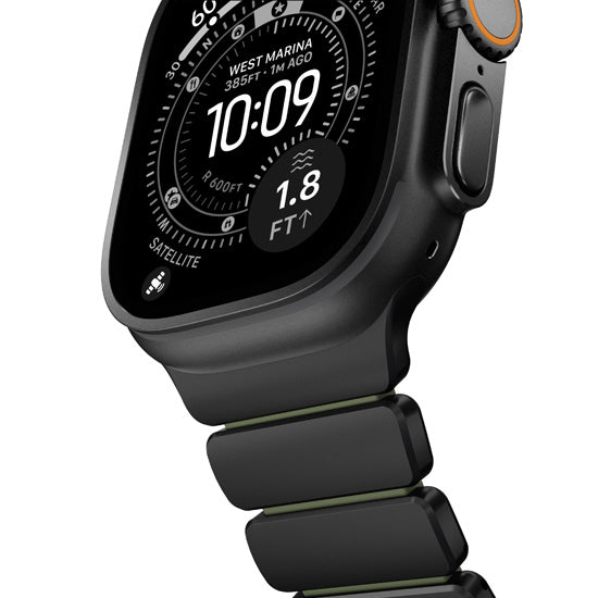Bracelet Stratos 49mn Black Titanium/Forest Green FKM