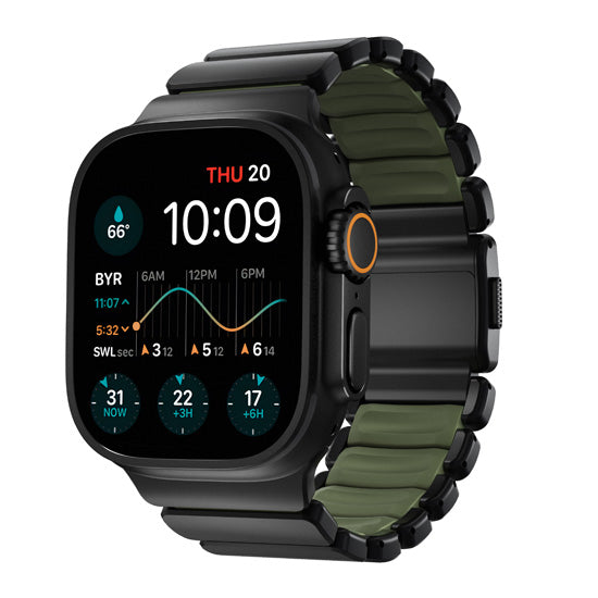 Bracelet Stratos 49mn Black Titanium/Forest Green FKM