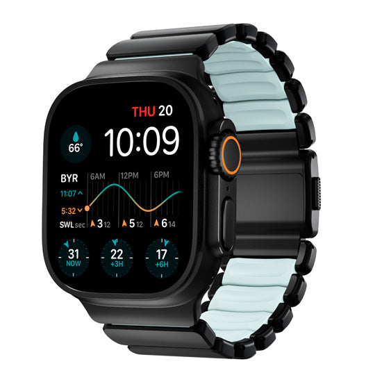 Bracelet Stratos 49mm Black Titanium/Icy Blue Glow KFM