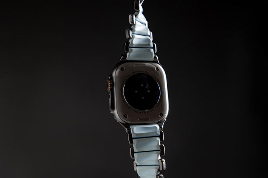 Bracelet Stratos 49mm 49mm Natural Titanium/Icy Blue Glow KFM