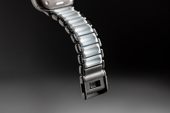 Bracelet Stratos 49mm 49mm Natural Titanium/Icy Blue Glow KFM