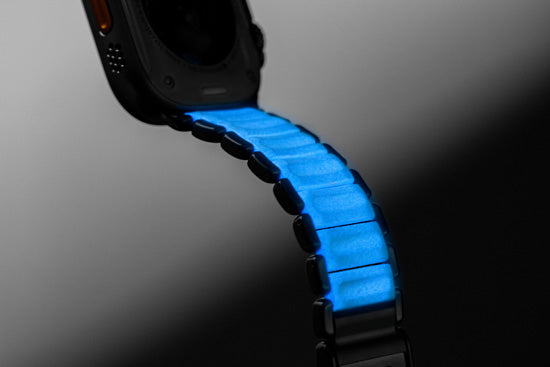 Bracelet Stratos 49mm 49mm Natural Titanium/Icy Blue Glow KFM