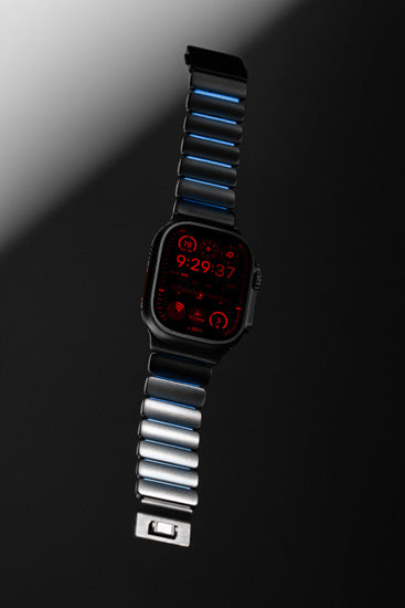 Bracelet Stratos 49mm 49mm Natural Titanium/Icy Blue Glow KFM