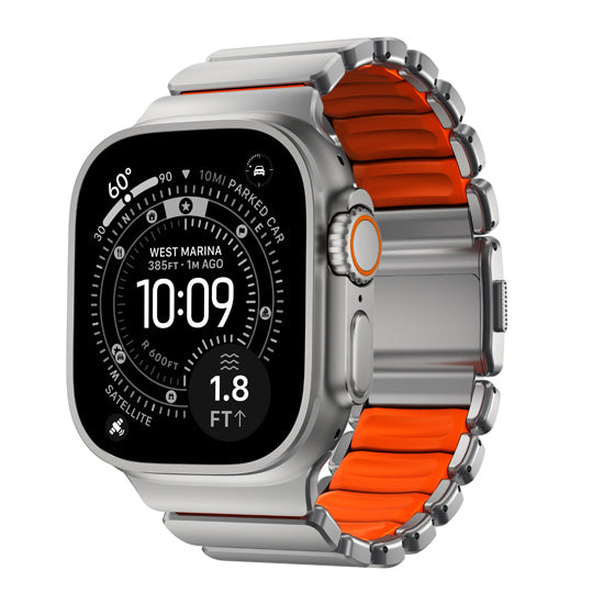 Bracelet Stratos 49mm Natural Titanium/Ultra Orange KFM