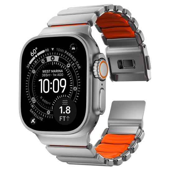 Bracelet Stratos 49mm Natural Titanium/Ultra Orange KFM