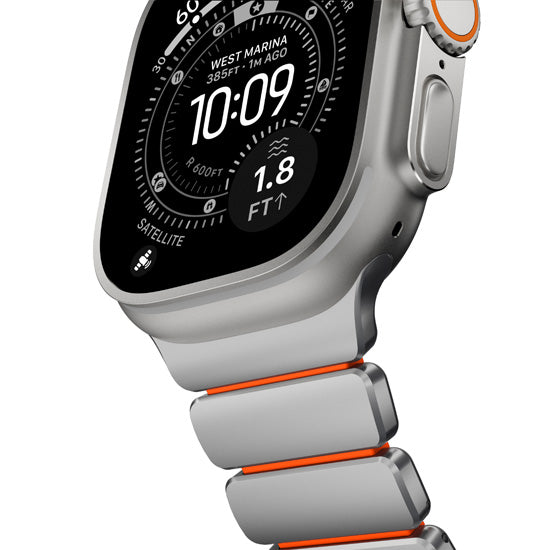 Bracelet Stratos 49mm Natural Titanium/Ultra Orange KFM