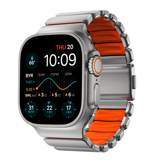 Bracelet Stratos 49mm Natural Titanium/Ultra Orange KFM