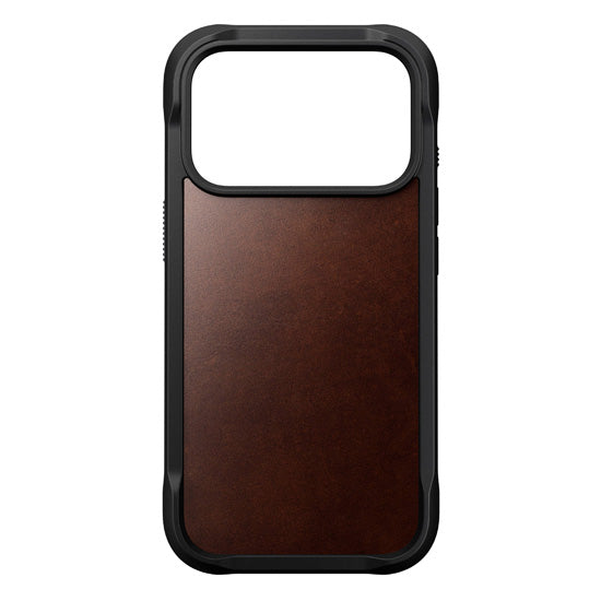 Rugged Coque en cuir Horween iPhone 17 Pro Rustic Brown