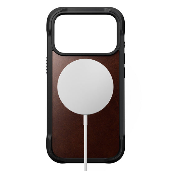 Rugged Coque en cuir Horween iPhone 17 Pro Rustic Brown