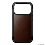 Rugged Coque en cuir Horween iPhone 17 Pro Rustic Brown
