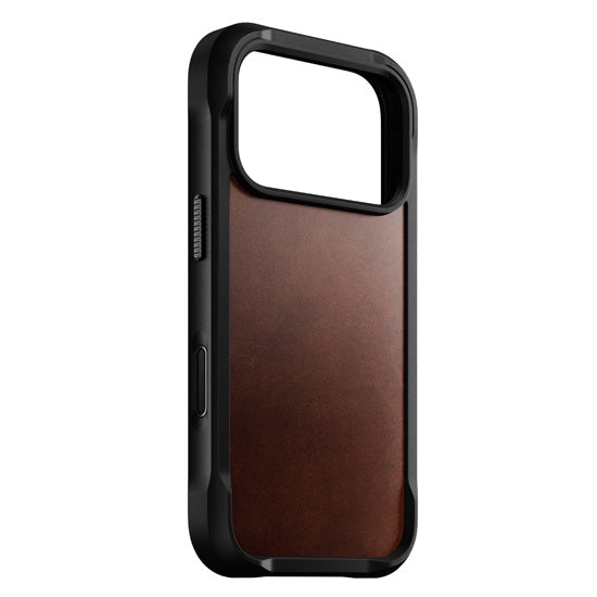 Rugged Coque en cuir Horween iPhone 17 Pro Rustic Brown