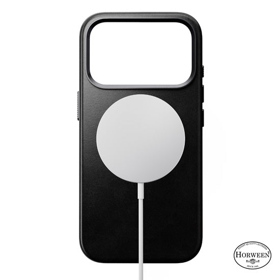 Coque Traditional Horween cuir iPhone 17 Pro Noir