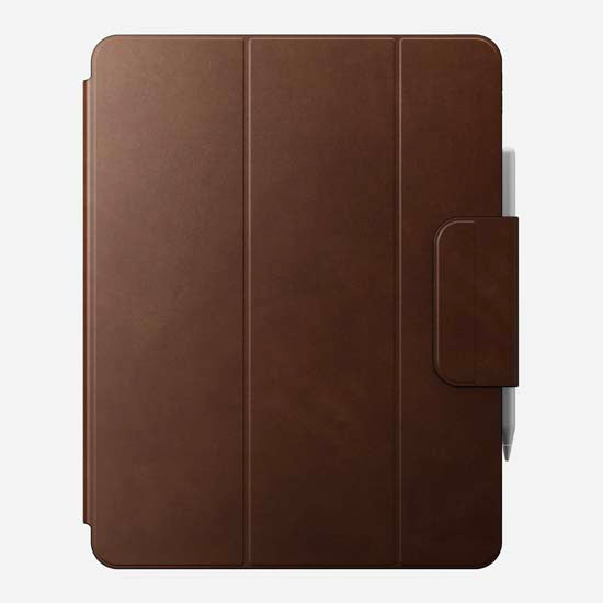 Folio en cuir pour iPad Pro 13 (M4/M5) Marron