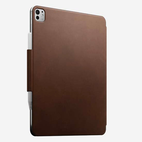 Folio en cuir pour iPad Pro 13 (M4/M5) Marron