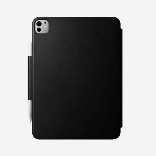Folio en cuir pour iPad Pro 11 (M4/M5) Noir
