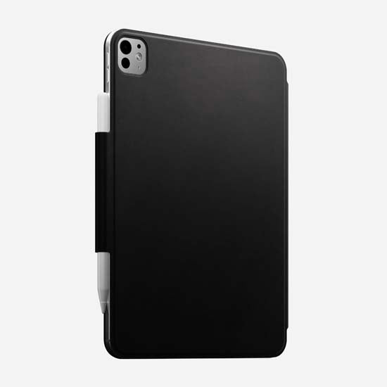 Folio en cuir pour iPad Pro 11 (M4/M5) Noir