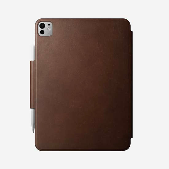 Folio en cuir pour iPad Pro 11 (M4/M5) Marron