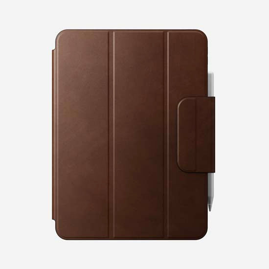 Folio en cuir pour iPad Pro 11 (M4/M5) Marron