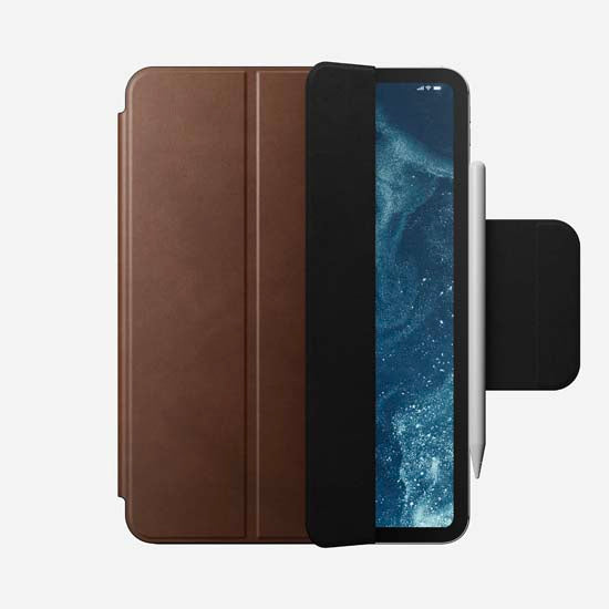 Folio en cuir pour iPad Pro 11 (M4/M5) Marron