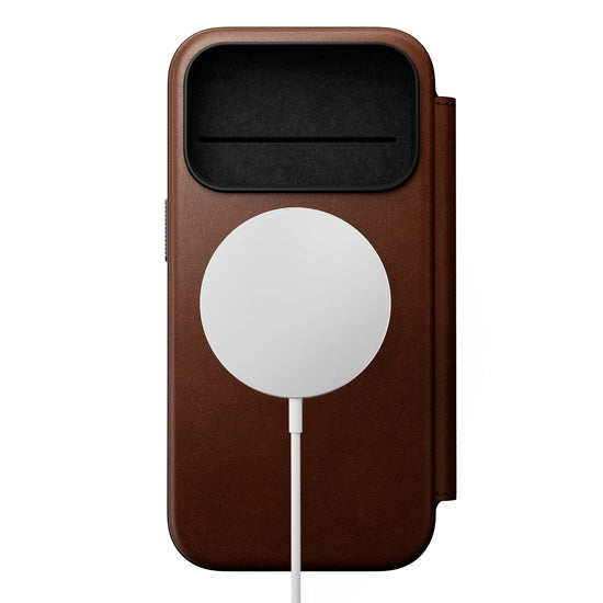 Folio Modern Cuir iPhone 17 Pro Marron