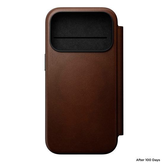 Folio Modern Cuir iPhone 17 Pro Marron