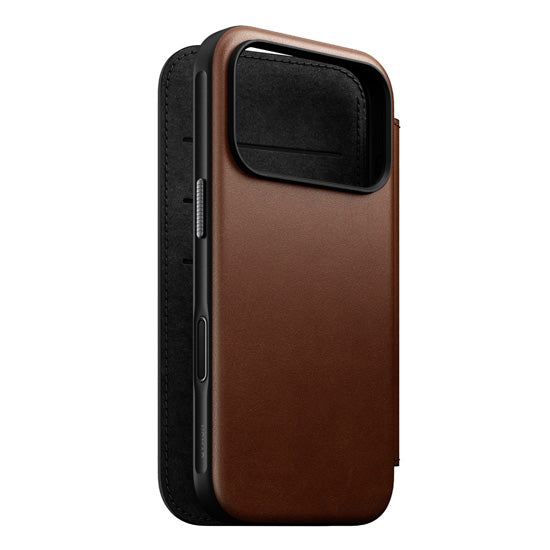 Folio Modern Cuir iPhone 17 Pro Marron