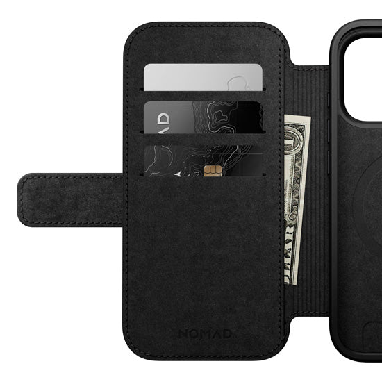 Folio Modern Cuir iPhone 17 Pro Noir