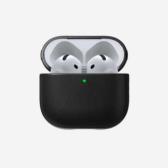 Coque Modern Leather AirPods 4 Noir