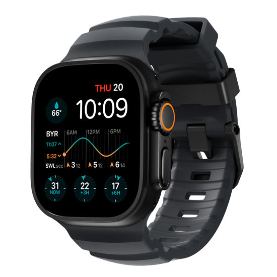 Rocky Point Band 44/45/46/49mm Storm/Black Hardware