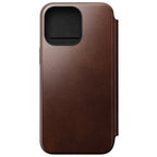 Folio Modern Cuir Horween iPhone 15 Pro Max Marron