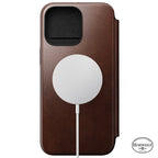 Folio Modern Cuir Horween iPhone 15 Pro Max Marron