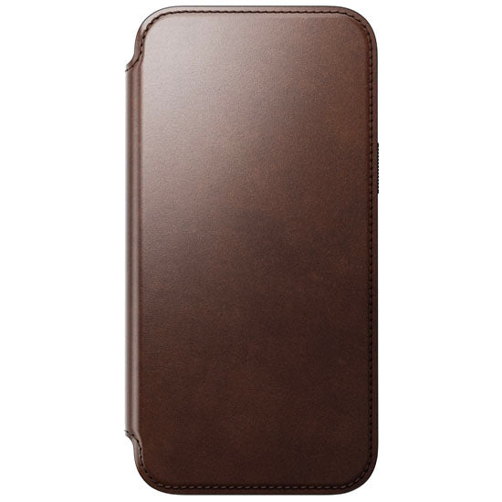 Folio Modern Cuir Horween iPhone 15 Pro Max Marron