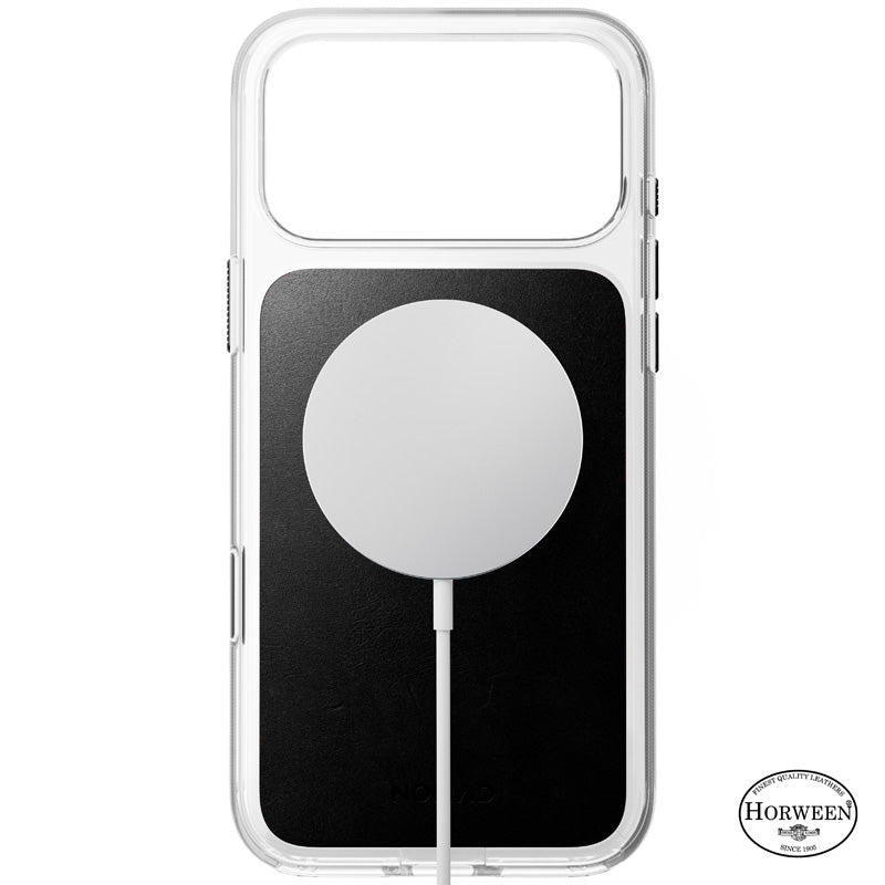 Coque Clear Horween cuir iPhone 18 Pro Max / 17 Pro Max Noir