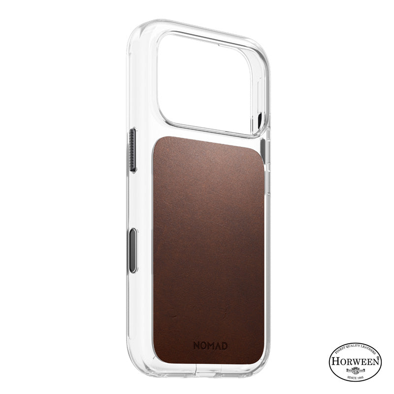 Coque Clear Horween cuir iPhone 18 Pro / iPhone 17 Pro Rustic Brown