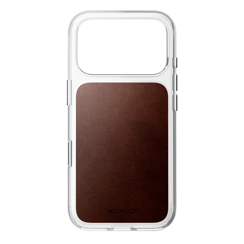 Coque Clear Horween cuir iPhone 18 Pro / iPhone 17 Pro Rustic Brown