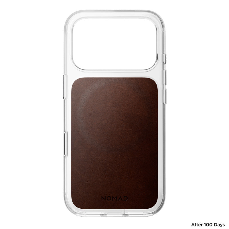 Coque Clear Horween cuir iPhone 18 Pro / iPhone 17 Pro Rustic Brown