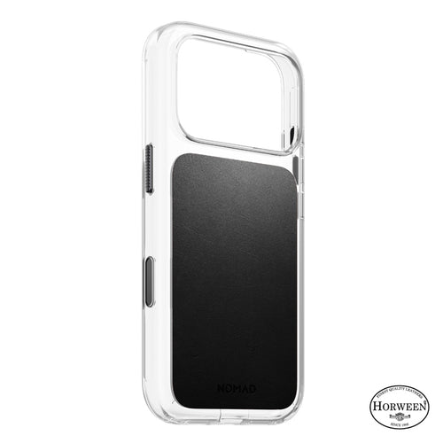 Coque Clear Horween cuir iPhone 18 Pro / iPhone 17 Pro Noir